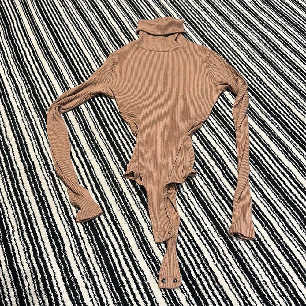 Brown bodysuit turtleneck Z Supply